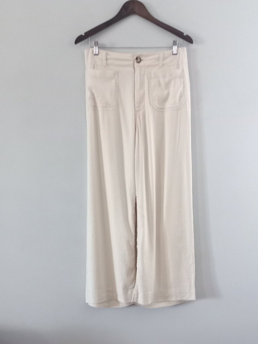 MAEVE ANTHROPOLOGIE The Colette cream linen blend pants
